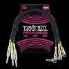 imageErnie Ball 6in AngleAngle Patch Cable 3Pack White P06051Black