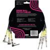 imageErnie Ball 6in AngleAngle Patch Cable 3Pack White P06051Black