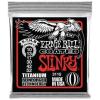 imageErnie Ball Beefy Slinky Coated Titanium Electric Guitar Strings 1154 Gauge P03127Skinny Top Heavy Bottom 1052