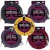 imageErnie Ball Braided Instrument Cable StraightAngle 10ft Neon Yellow P06080Black