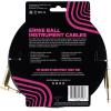 imageErnie Ball Braided Instrument Cable StraightAngle 10ft Neon Yellow P06080Black
