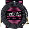 imageErnie Ball Braided Instrument Cable StraightAngle 10ft Neon Yellow P06080Black