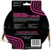 imageErnie Ball Braided Instrument Cable StraightAngle 10ft Neon Yellow P06080Black
