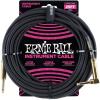 imageErnie Ball Braided Instrument Cable StraightAngle 10ft Neon Yellow P06080Black