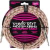 imageErnie Ball Braided Instrument Cable StraightAngle 10ft Neon Yellow P06080Emerald Argyle