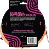 imageErnie Ball Braided Instrument Cable StraightAngle 10ft Neon Yellow P06080Neon Orange