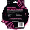 imageErnie Ball Braided Instrument Cable StraightAngle 10ft Neon Yellow P06080Neon Pink
