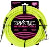 imageErnie Ball Braided Instrument Cable StraightAngle 10ft Neon Yellow P06080Neon Yellow