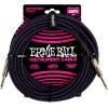imageErnie Ball Braided Instrument Cable StraightAngle 10ft Neon Yellow P06080PurpleBlack