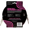 imageErnie Ball Braided Instrument Cable StraightAngle 10ft Neon Yellow P06080RedBlack