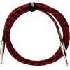 imageErnie Ball Braided Instrument Cable StraightAngle 10ft Neon Yellow P06080RedBlack