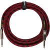 imageErnie Ball Braided Instrument Cable StraightAngle 10ft Neon Yellow P06080RedBlack