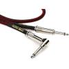 imageErnie Ball Braided Instrument Cable StraightAngle 10ft Neon Yellow P06080RedBlack