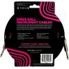 imageErnie Ball Braided Instrument Cable StraightAngle 10ft Neon Yellow P06080RedBlack