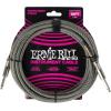 imageErnie Ball Braided Instrument Cable StraightAngle 10ft Neon Yellow P06080Silver Fox