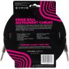 imageErnie Ball Braided Instrument Cable StraightAngle 10ft Neon Yellow P06080Silver Fox