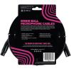 imageErnie Ball Braided XLR Mircrophone Cable 20ft Black P06392Black