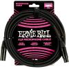 imageErnie Ball Braided XLR Mircrophone Cable 20ft Black P06392Braided Black