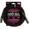 imageErnie Ball Braided XLR Mircrophone Cable 20ft Black P06392Braided Black