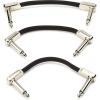 imageErnie Ball Flat Ribbon Patch Cable 3Pack 6in Black P06221Black