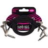 imageErnie Ball Flat Ribbon Patch Cable 3Pack 6in Black P06221Black