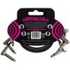 imageErnie Ball Flat Ribbon Patch Cable 3Pack 6in Black P06221Black