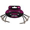 imageErnie Ball Flat Ribbon Patch Cable 3Pack 6in Black P06221Black
