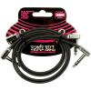 imageErnie Ball Flat Ribbon Stereo Patch Cable 2Pack 12in Black P0640524 inch