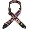 imageErnie Ball Jacquard GuitarBass StrapNavy Blue and Beige Peace Love Dove