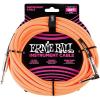imageErnie Ball Braided Instrument Cable StraightAngle 10ft Neon Yellow P06080Neon Orange