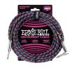 imageErnie Ball Braided Instrument Cable StraightAngle 25ft RedWhiteBlueBlack P06063RedWhiteBlueBlack
