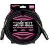 imageErnie Ball Braided XLR Mircrophone Cable 20ft Black P06392Black