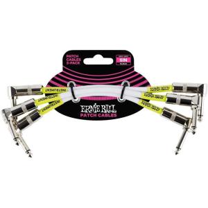 imageErnie Ball 6in AngleAngle Patch Cable 3Pack White P06051White