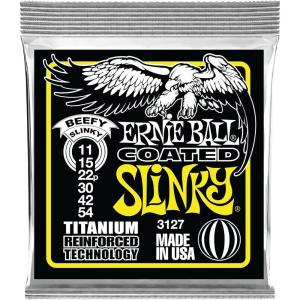 imageErnie Ball Beefy Slinky Coated Titanium Electric Guitar Strings 1154 Gauge P03127Beefy 1154