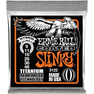 imageErnie Ball Beefy Slinky Coated Titanium Electric Guitar Strings 1154 Gauge P03127Hybrid 946