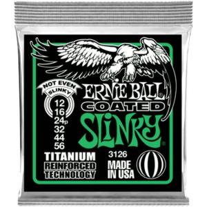 imageErnie Ball Beefy Slinky Coated Titanium Electric Guitar Strings 1154 Gauge P03127Not Even 1256