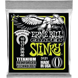 imageErnie Ball Beefy Slinky Coated Titanium Electric Guitar Strings 1154 Gauge P03127Regular 1046