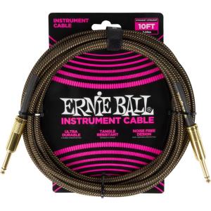 imageErnie Ball Braided Instrument Cable StraightAngle 10ft Neon Yellow P06080Pay Dirt