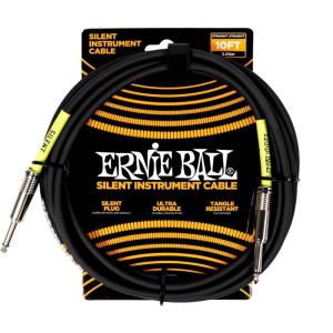 imageErnie Ball Classic Silent Instrument Cable StraightStraight 10ft  Black10 ft