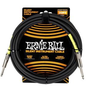 imageErnie Ball Classic Silent Instrument Cable StraightStraight 10ft  Black20 ft