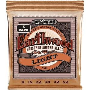 imageErnie Ball Earthwood Custom Light Phosphor Bronze Acoustic Guitar Strings 11554 Gauge P02145Light 1152
