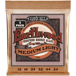 imageErnie Ball Earthwood Custom Light Phosphor Bronze Acoustic Guitar Strings 11554 Gauge P02145Medium Light 1254