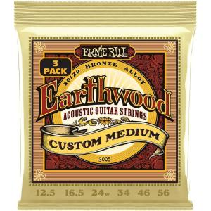 imageErnie Ball Earthwood Medium 8020 Bronze Acoustic Guitar Strings 1356 Gauge P02002Single Pack3Pack