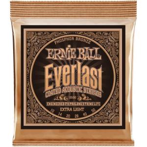 imageErnie Ball Everlast Extra Light Phosphor Bronze Acoustic Guitar Strings 1050 Gauge P02550Extra Light
