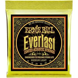 imageErnie Ball Everlast Extra Light Phosphor Bronze Acoustic Guitar Strings 1050 Gauge P02550Medium Light