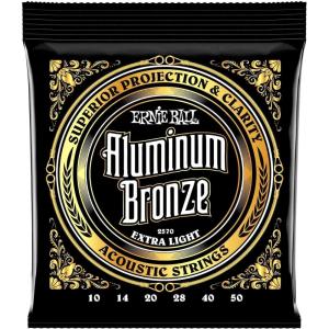 imageErnie Ball Extra Light Aluminum Bronze Acoustic Guitar Strings 1050 Gauge P02570Extra Light 1050