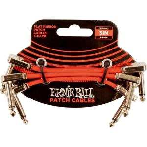 imageErnie Ball Flat Ribbon Patch Cable 3Pack 6in Black P06221Red