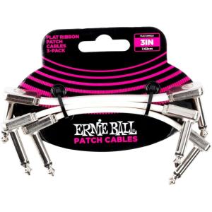imageErnie Ball Flat Ribbon Patch Cable 3Pack 6in Black P06221White
