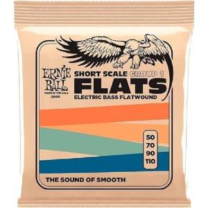 imageErnie Ball Flatwound Group 2 Short Scale Electric Bass Strings 45105 Gauge50 to 110