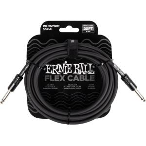 imageErnie Ball Flex Instrument Cable StraightStraight 20ft  Black P06435